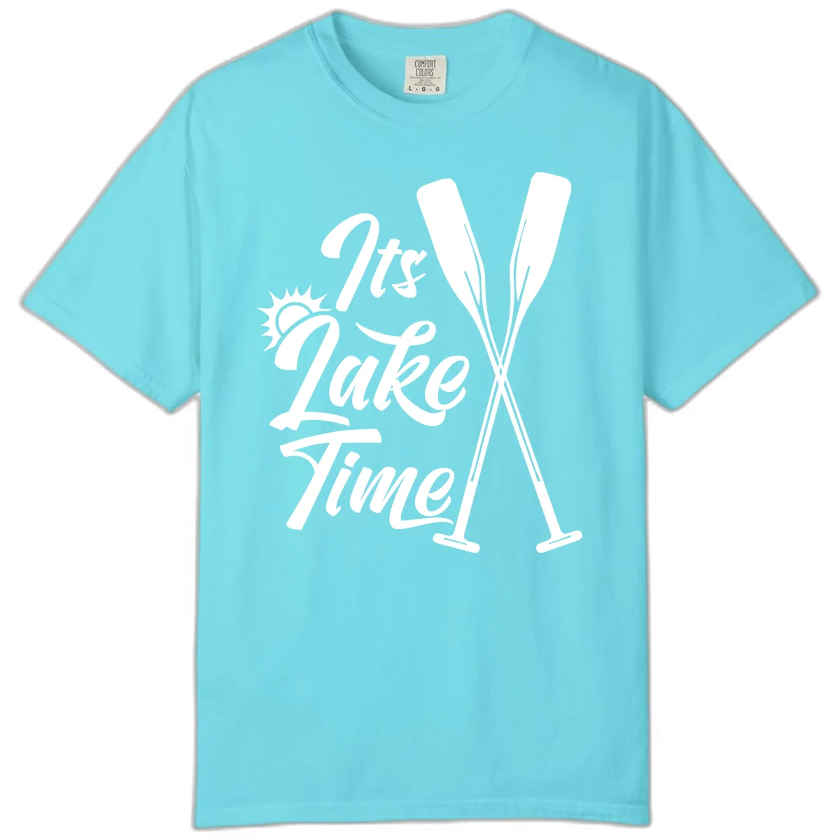 It's Lake Time Oar Design Comfort Color in Lagoon Blue