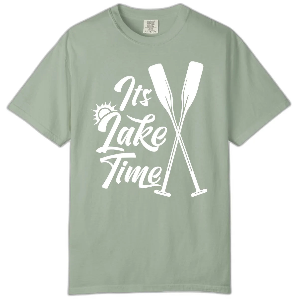 It's Lake Time Oar Design Comfort Color in Bay