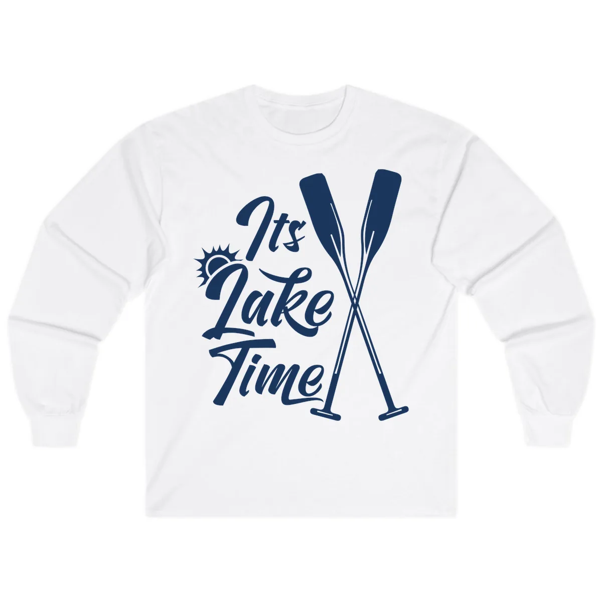 It's Lake Time Oar Design Long Sleeve in White