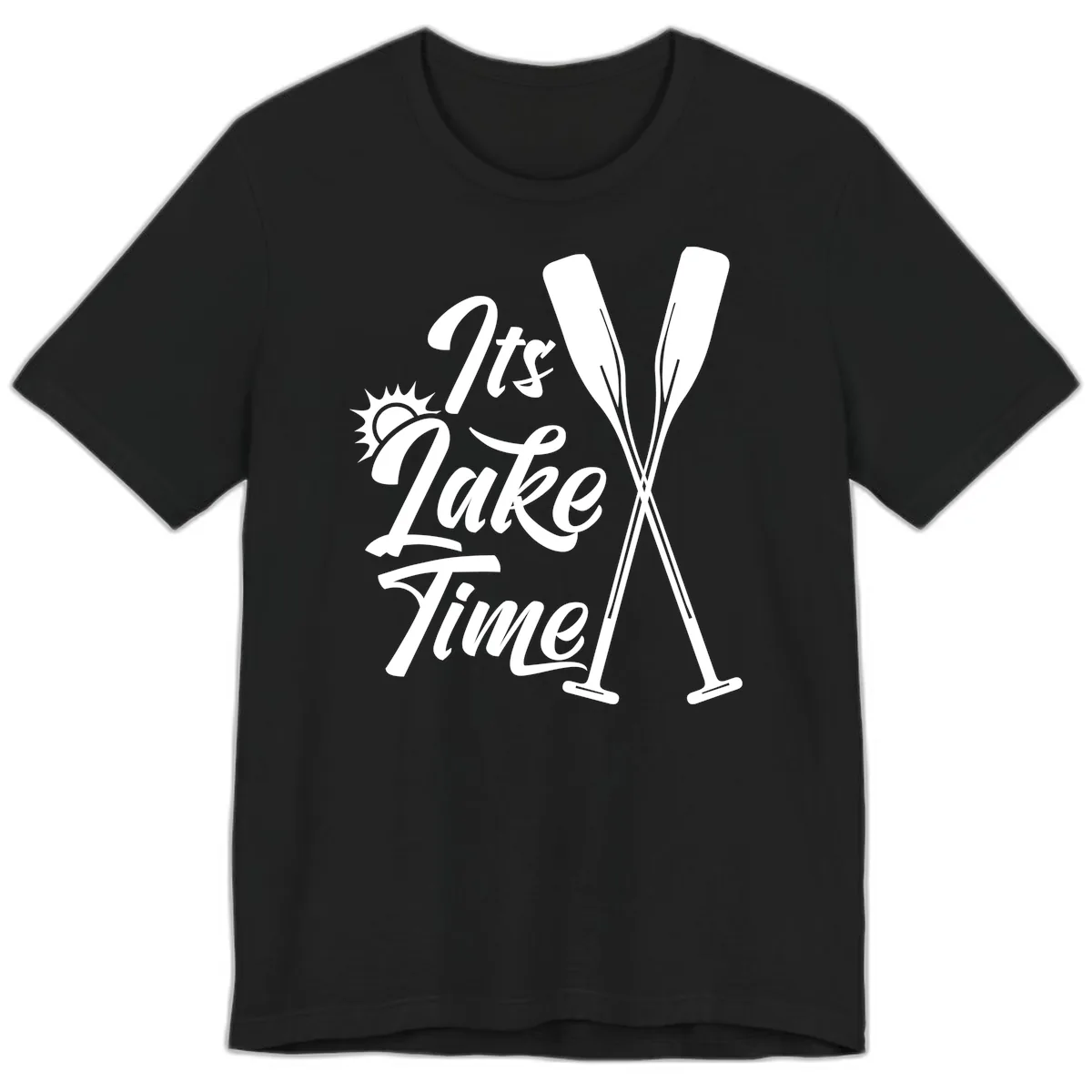 It's Lake Time Oar Design Premium T-Shirt in Black