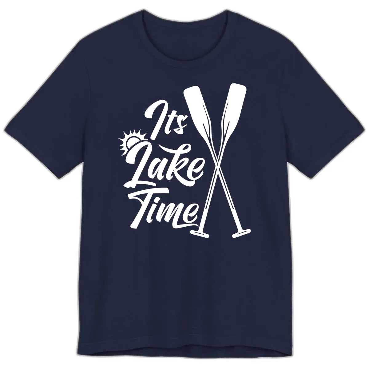 It's Lake Time Oar Design Premium T-Shirt in Navy