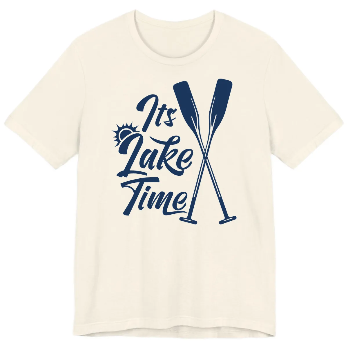 It's Lake Time Oar Design Premium T-Shirt in Natural