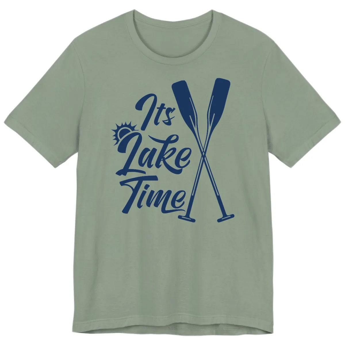 It's Lake Time Oar Design Premium T-Shirt in Sage