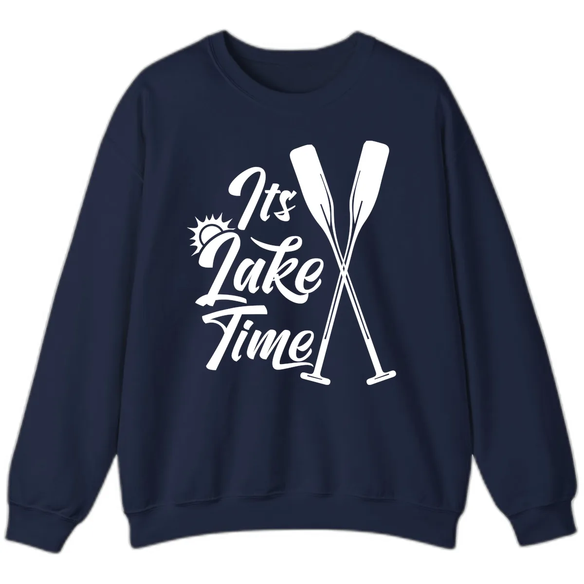 It's Lake Time Oar Design Sweatshirt in Navy