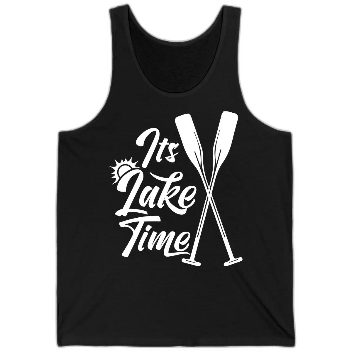 It's Lake Time Oar Design Tank in Black