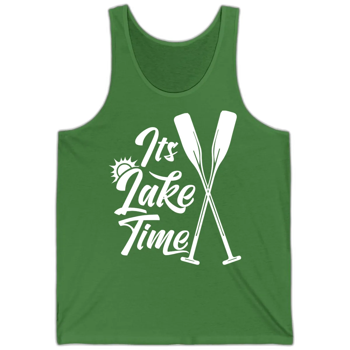 It's Lake Time Oar Design Tank in Leaf