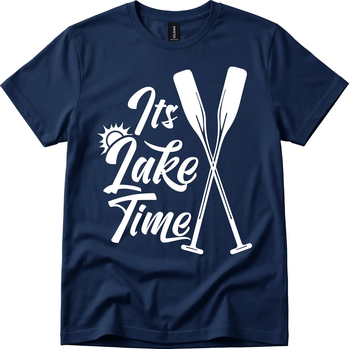 It's Lake Time Oar Design T-Shirt in Navy