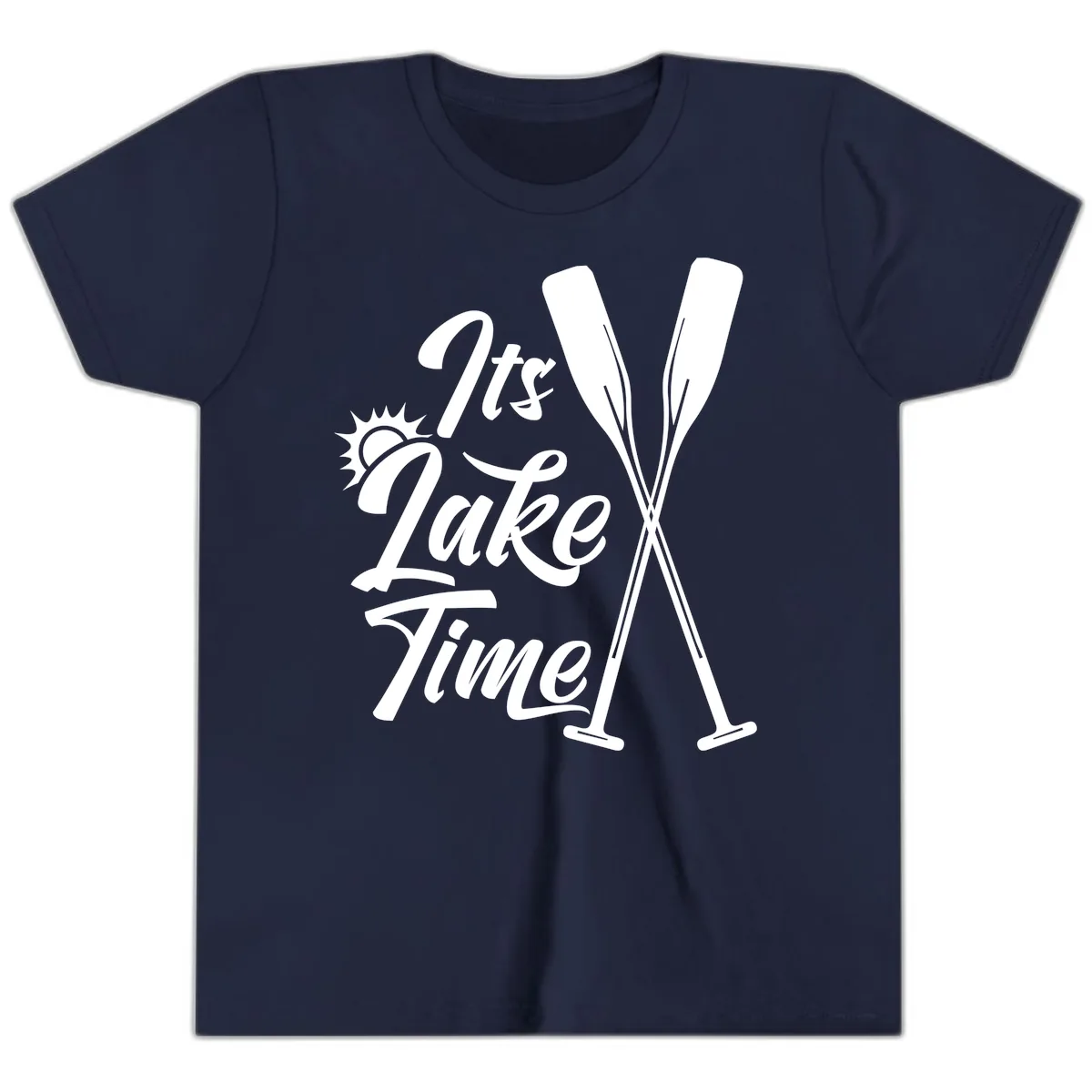It's Lake Time Oar Design Youth T-Shirt in Navy