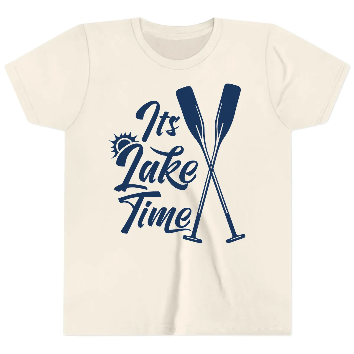 It's Lake Time Oar Design Youth T-Shirt in Natural