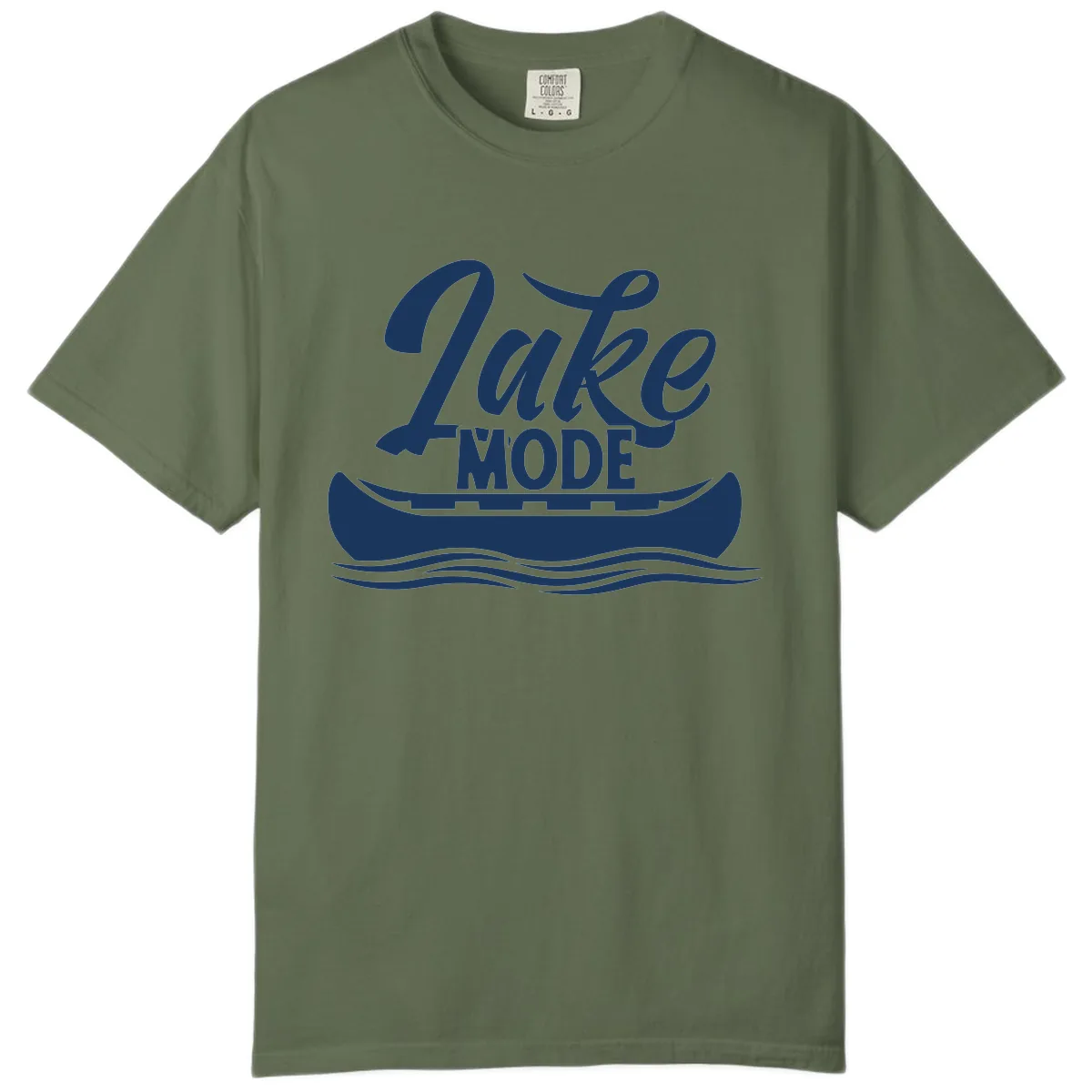 Lake Mode Canoe Illustration Comfort Color in Sage