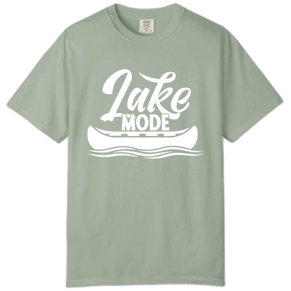 Lake Mode Canoe Illustration Comfort Color in Bay