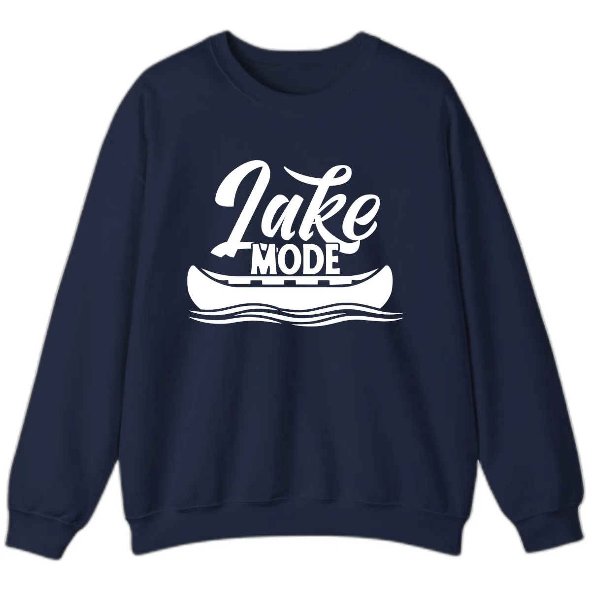 Lake Mode Canoe Illustration Sweatshirt in Navy