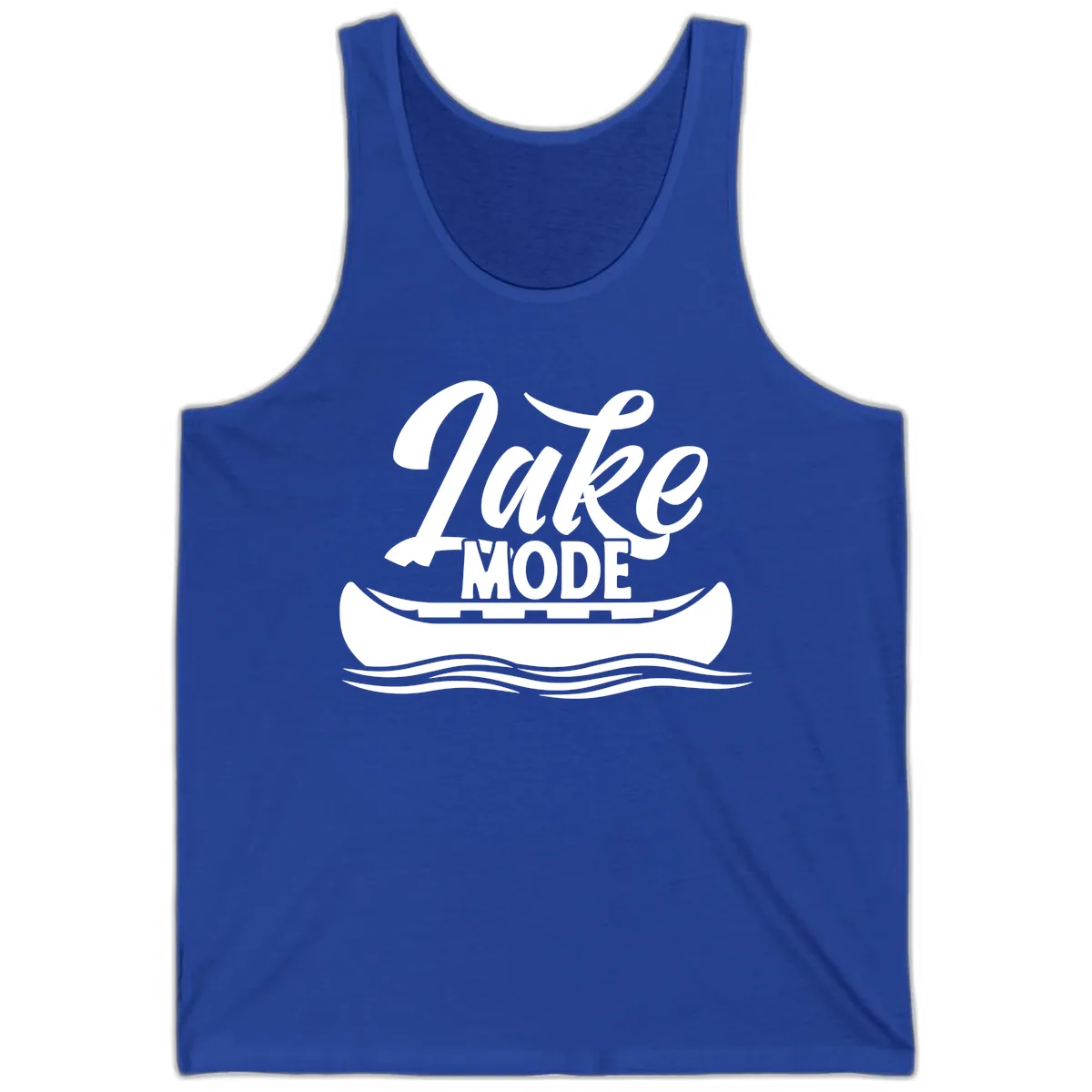 Lake Mode Canoe Illustration Tank in True Royal