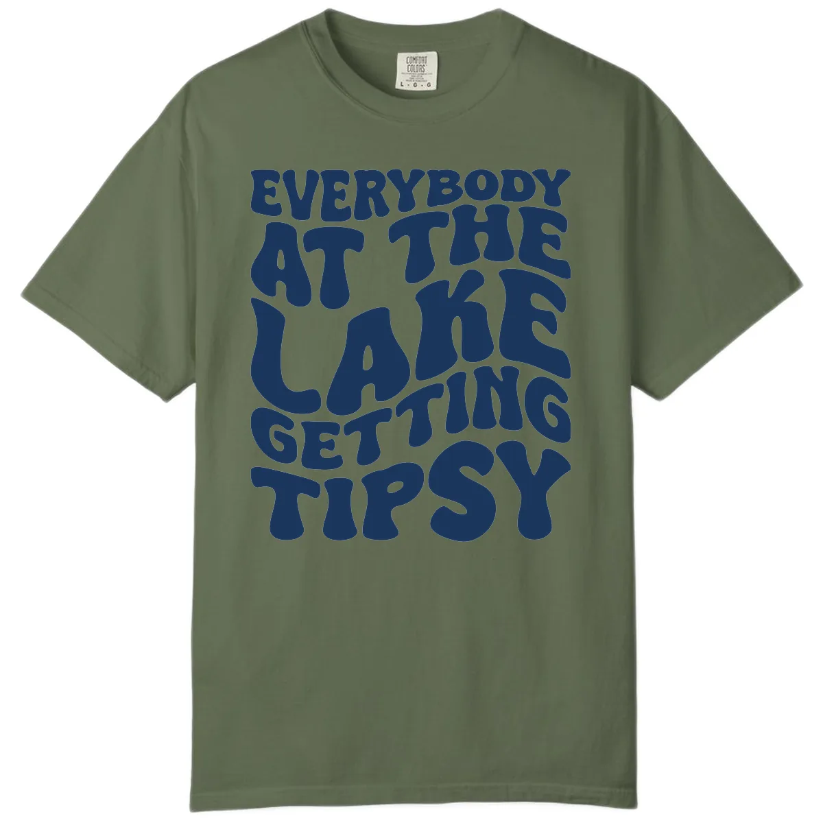 Everybody At The Lake Getting Tipsy Comfort Color in Sage
