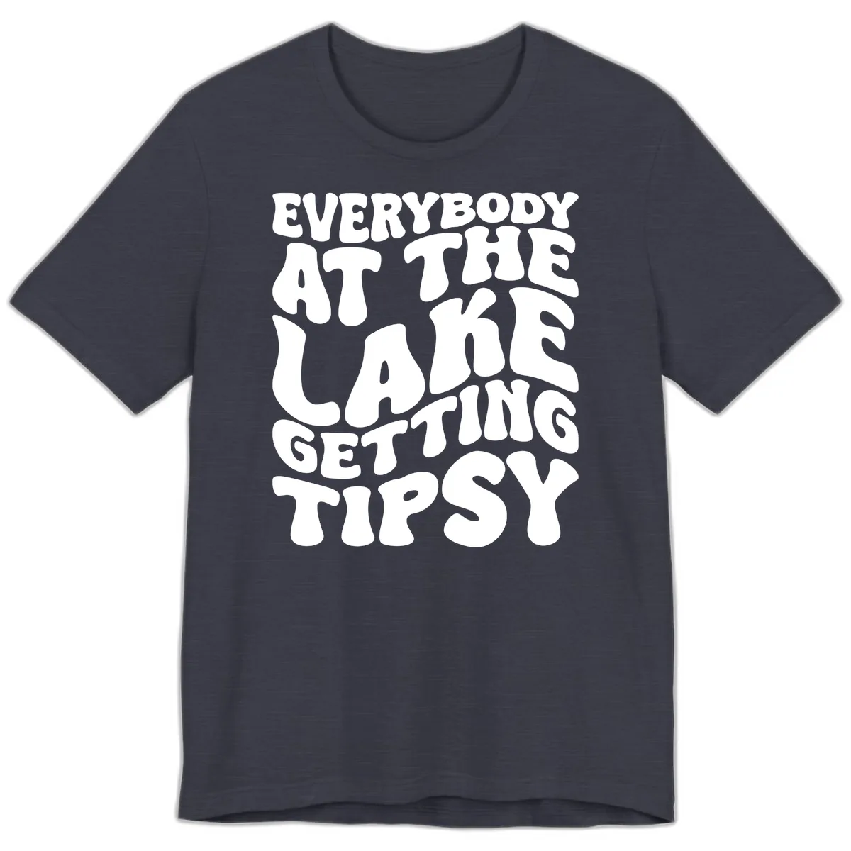 Everybody At The Lake Getting Tipsy Premium T-Shirt in Heather Midnight Navy