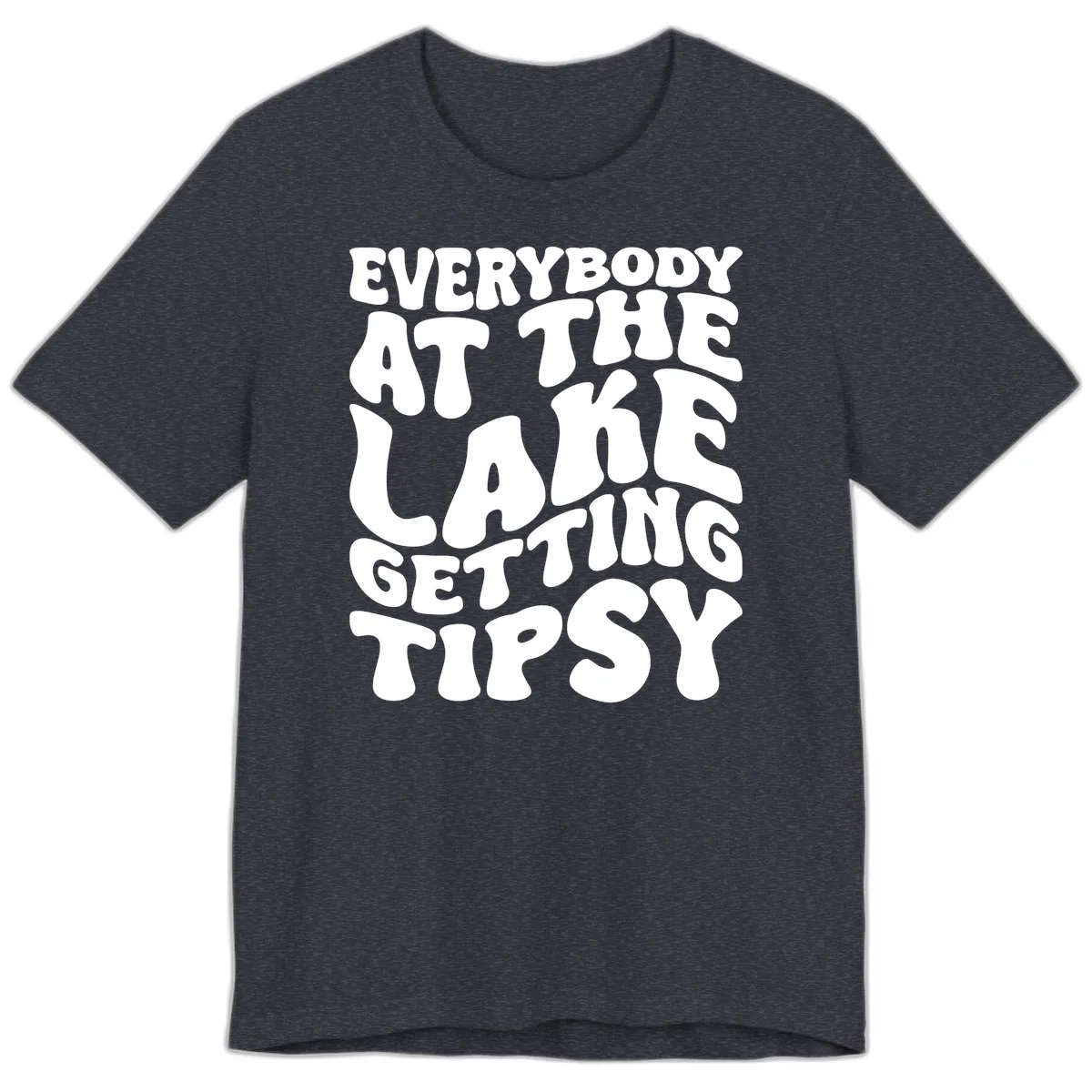 Everybody At The Lake Getting Tipsy Premium T-Shirt in Heather Navy