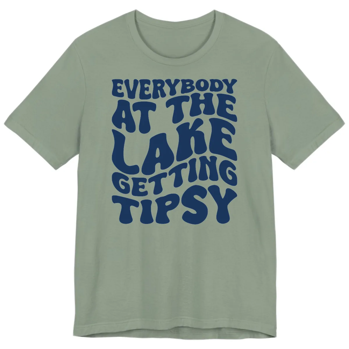Everybody At The Lake Getting Tipsy Premium T-Shirt in Sage