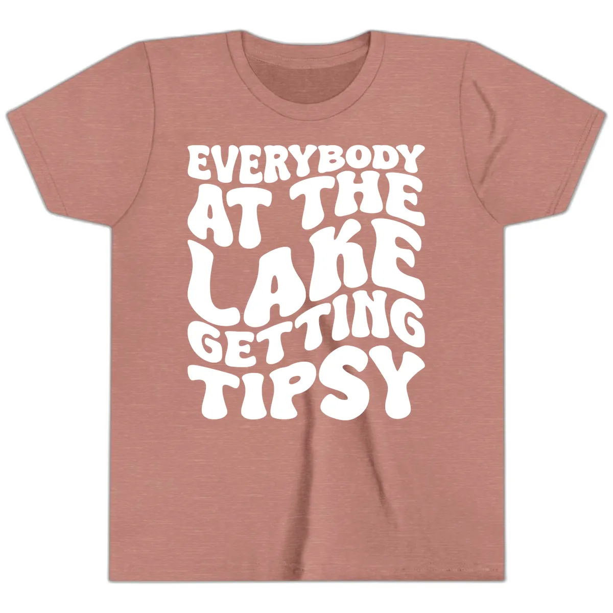 Everybody At The Lake Getting Tipsy Youth T-Shirt in Heather Mauve