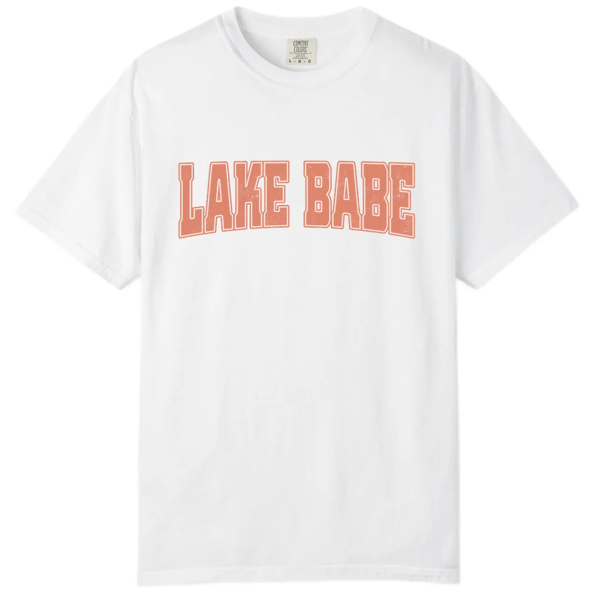 Lake Babe Text Design Comfort Color in White