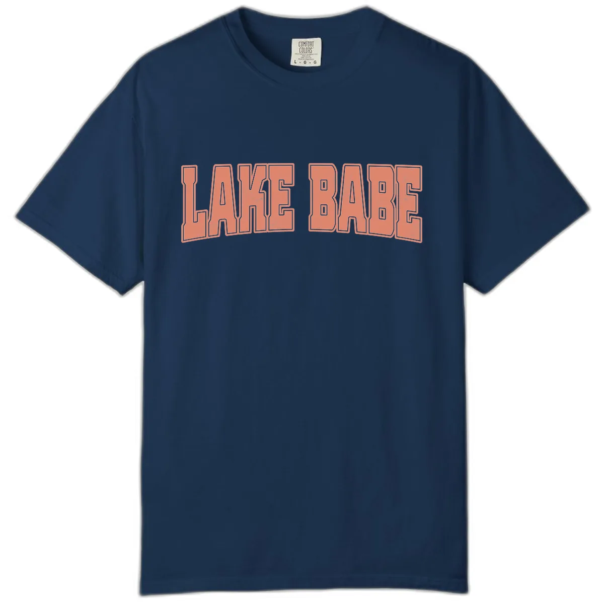 Lake Babe Text Design Comfort Color in Navy