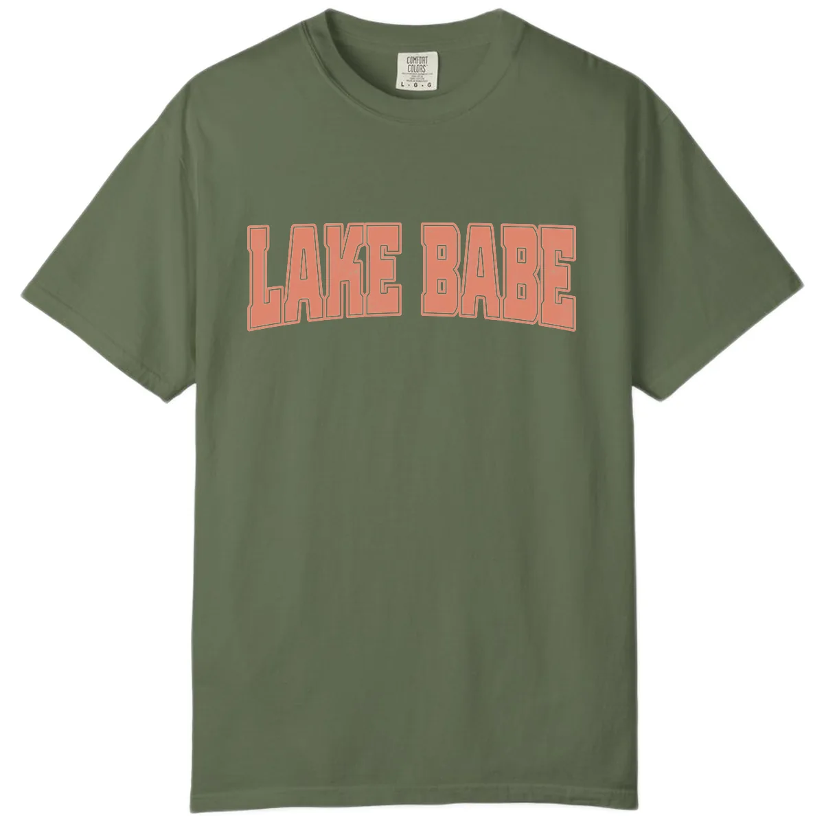 Lake Babe Text Design Comfort Color in Sage