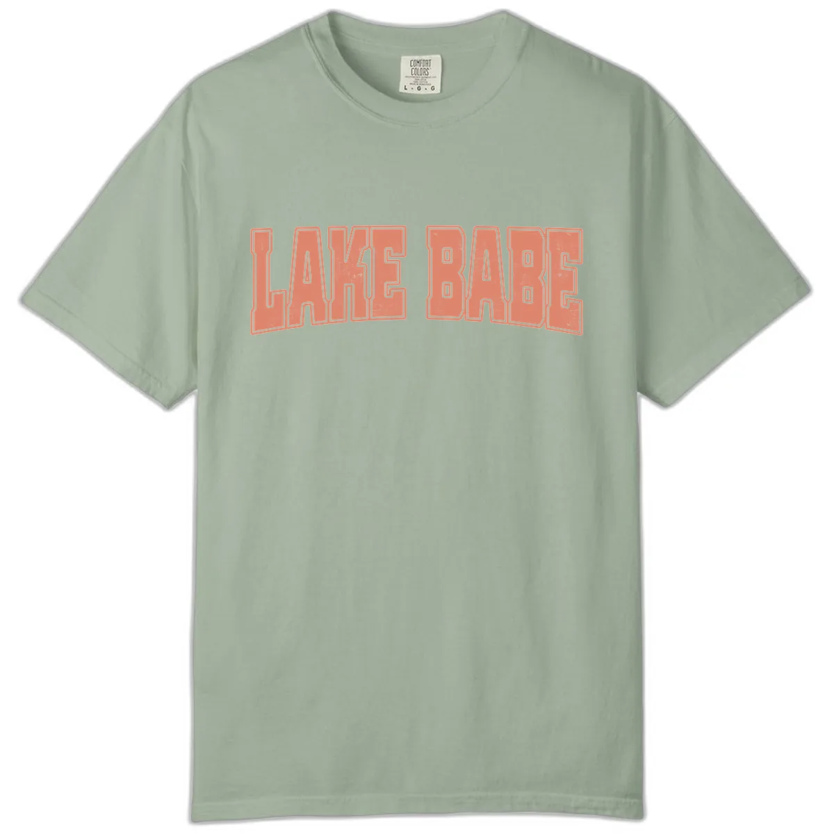 Lake Babe Text Design Comfort Color in Bay
