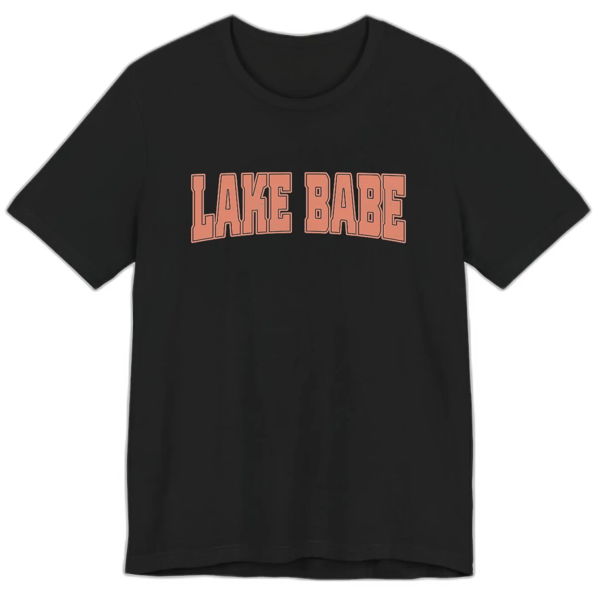 Lake Babe Text Design Premium T-Shirt in Black