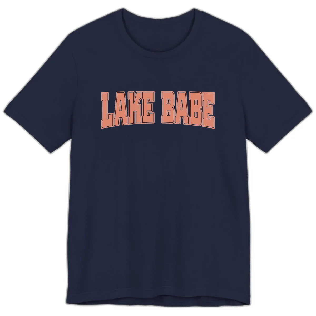 Lake Babe Text Design Premium T-Shirt in Navy