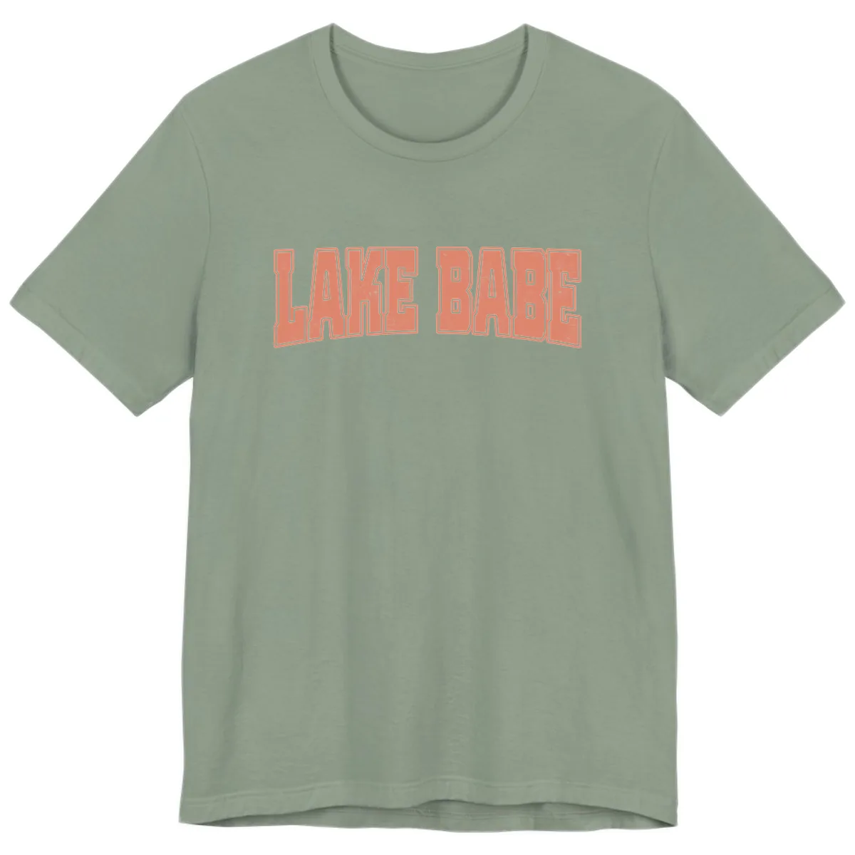 Lake Babe Text Design Premium T-Shirt in Sage