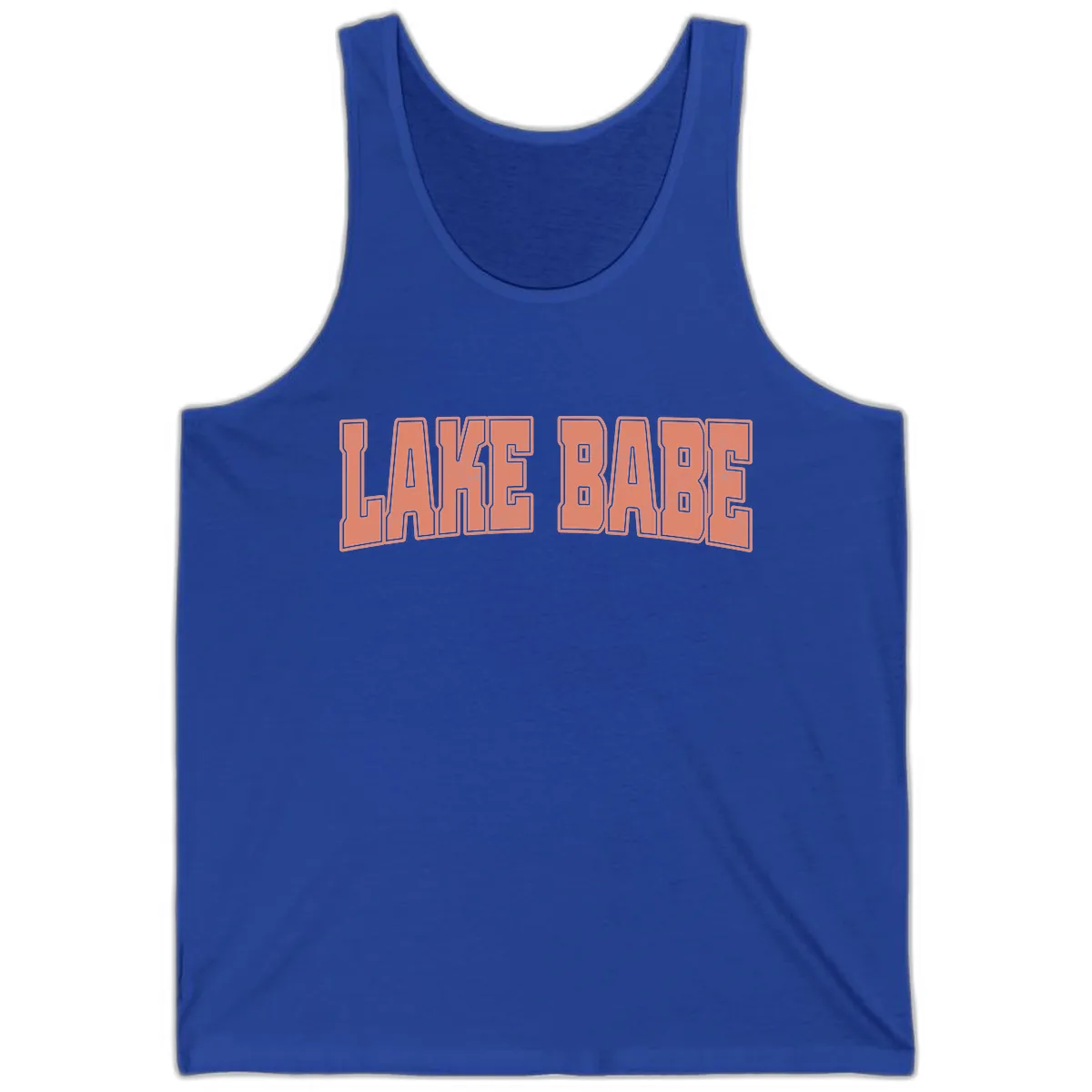 Lake Babe Text Design Tank in True Royal