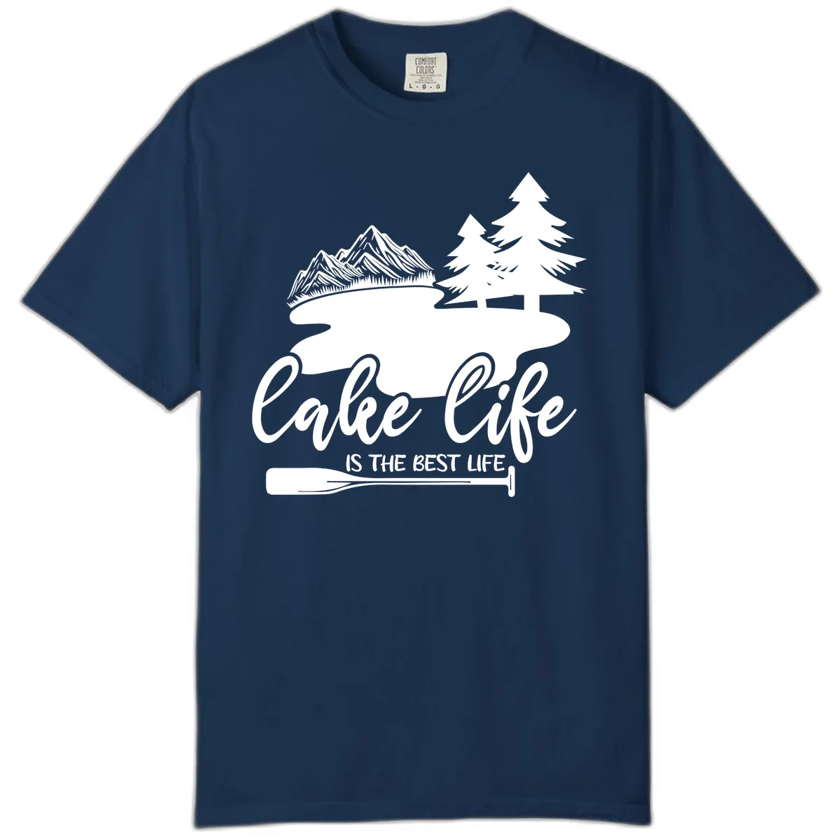 Lake Life Is The Best Life Design Comfort Color in Navy