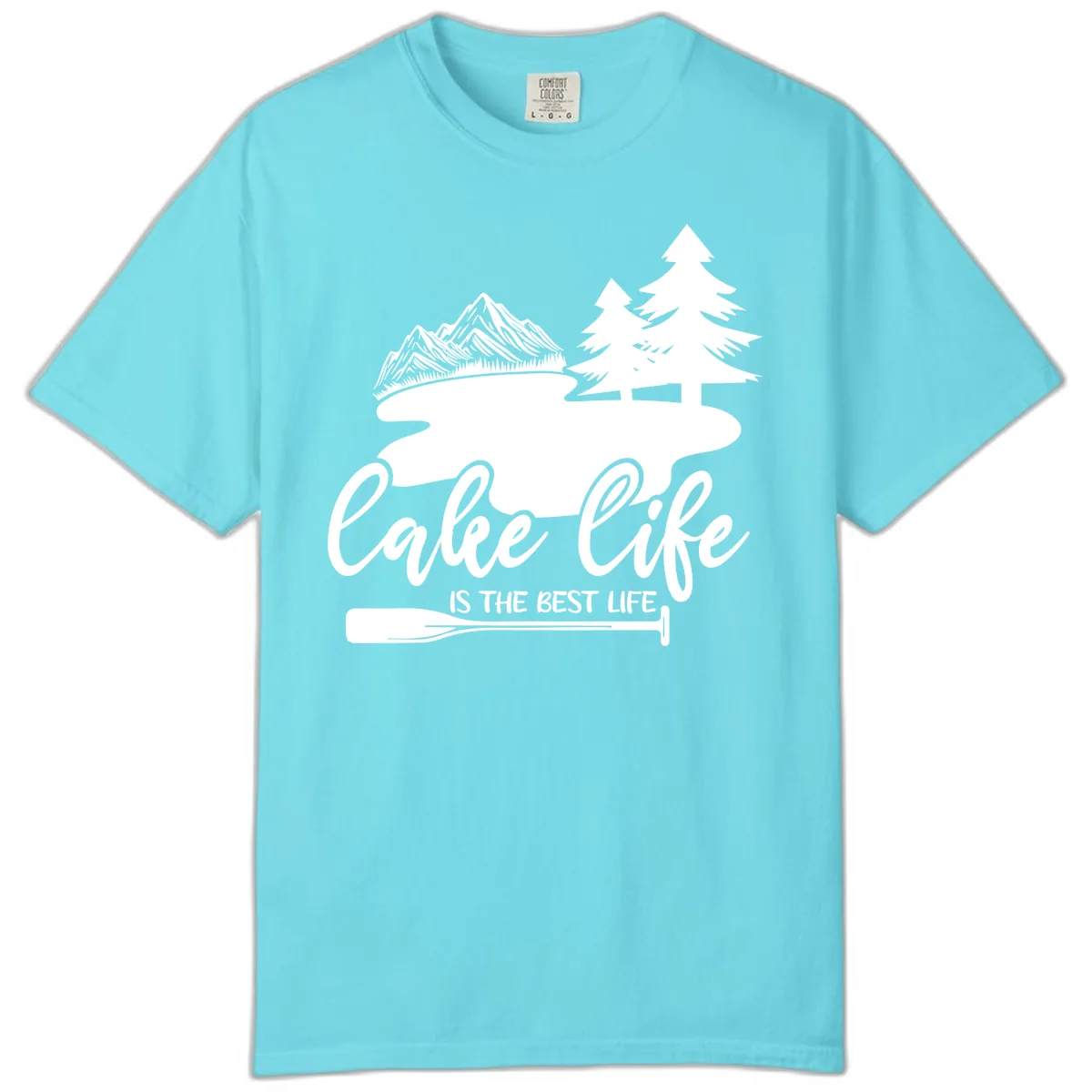 Lake Life Is The Best Life Design Comfort Color in Lagoon Blue