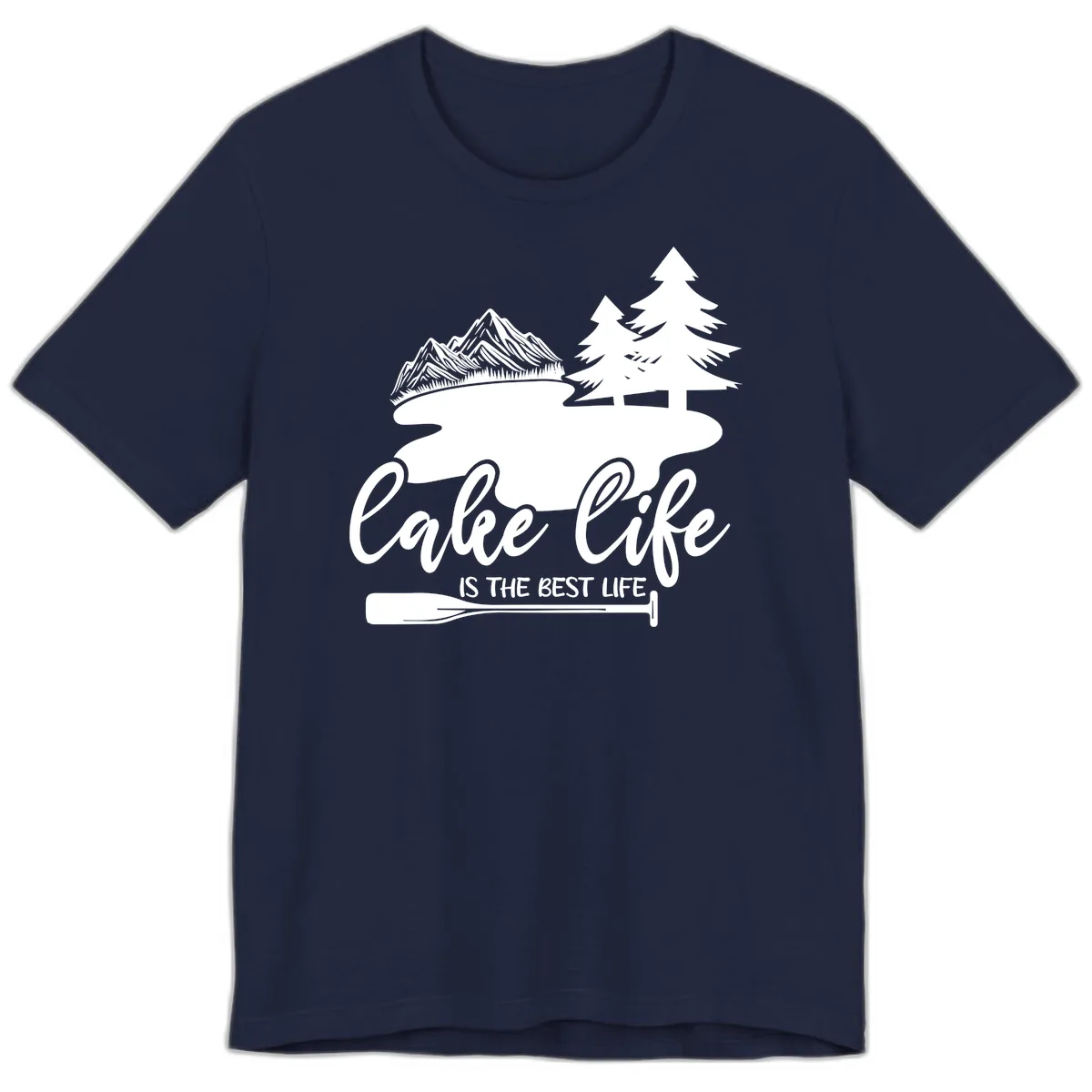 Lake Life Is The Best Life Design Premium T-Shirt in Navy