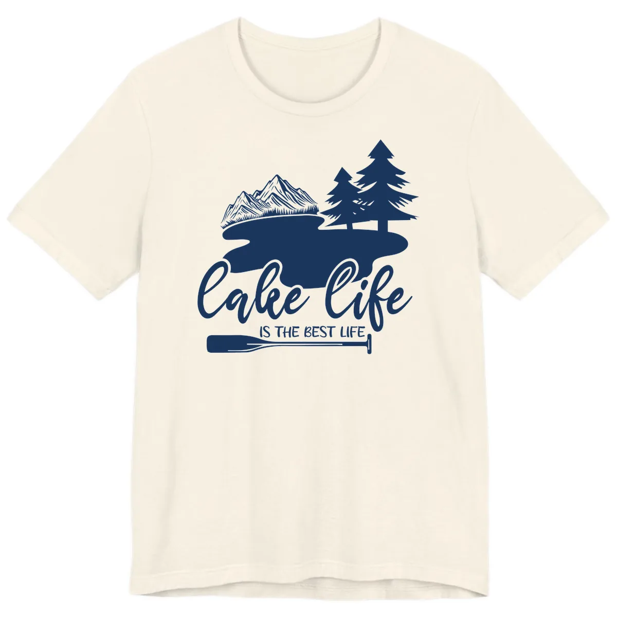 Lake Life Is The Best Life Design Premium T-Shirt in Natural