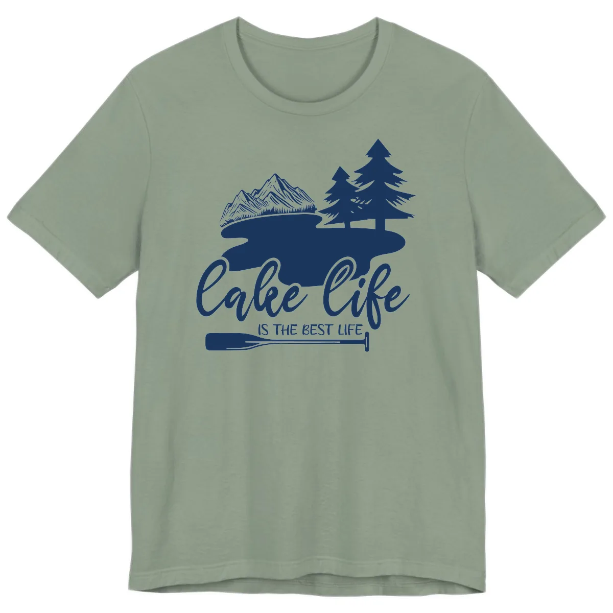 Lake Life Is The Best Life Design Premium T-Shirt in Sage