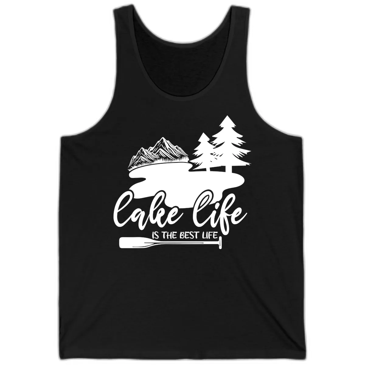 Lake Life Is The Best Life Design Tank in Black