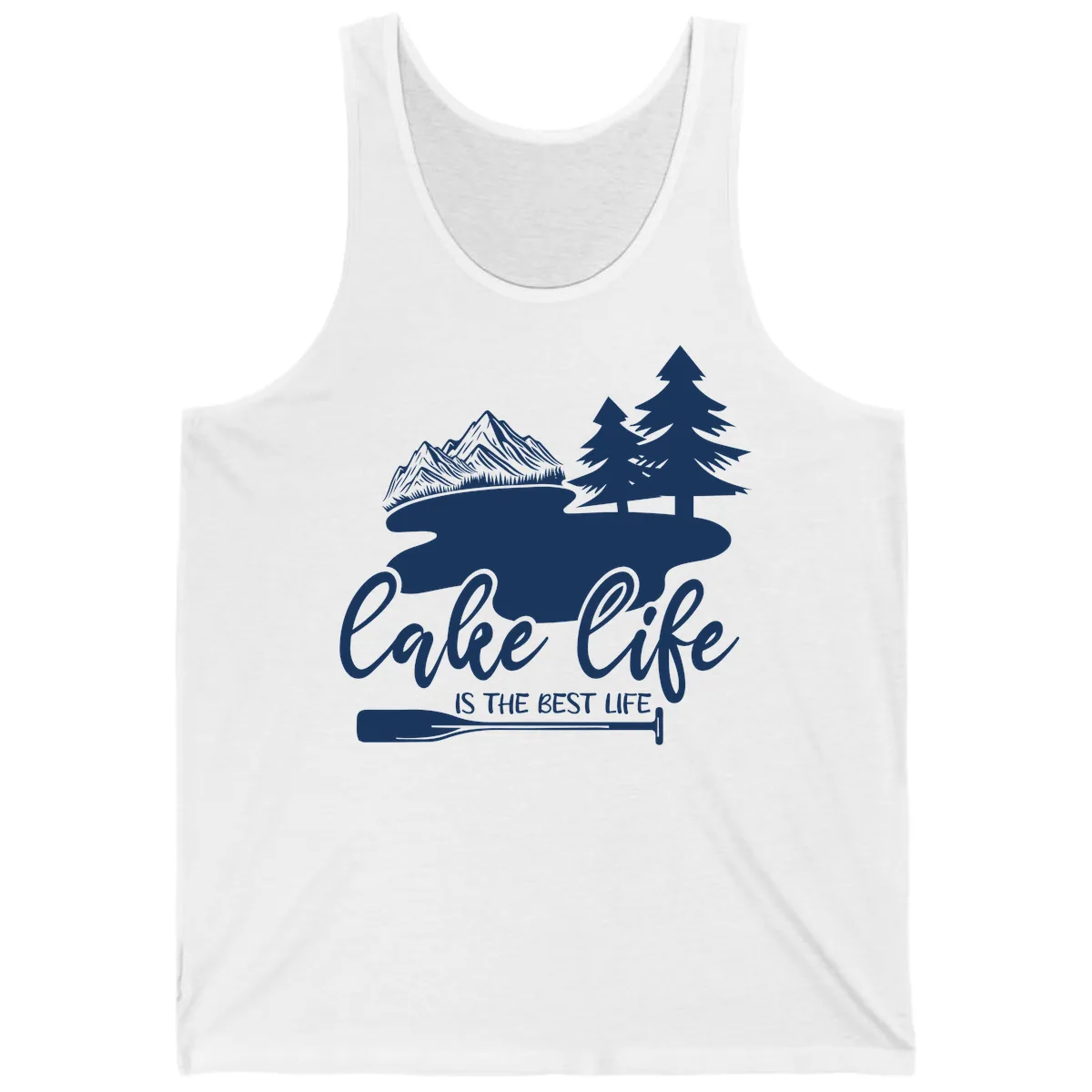 Lake Life Is The Best Life Design Tank in White