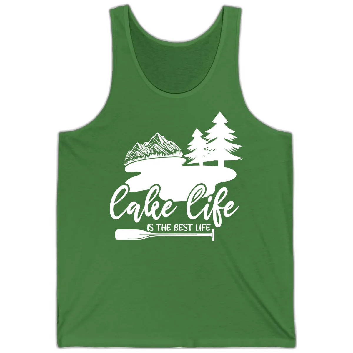 Lake Life Is The Best Life Design Tank in Leaf