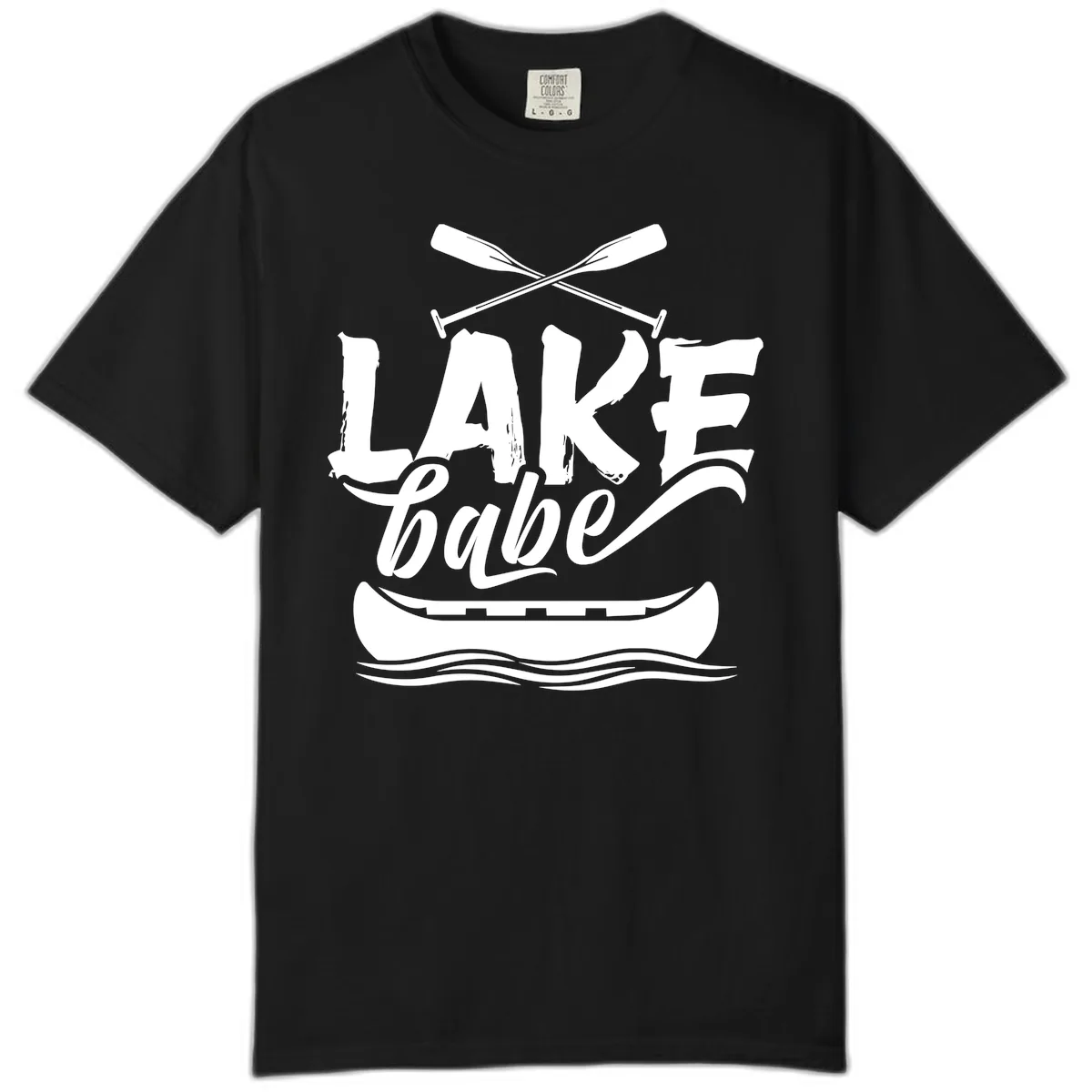 Lake Babe Canoe Design Comfort Color in Black