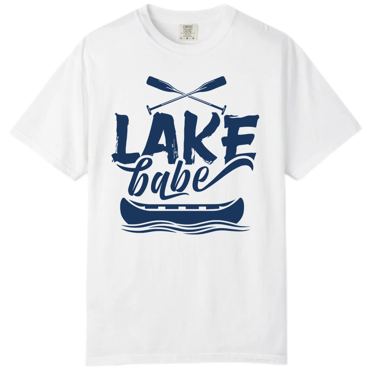 Lake Babe Canoe Design Comfort Color in White