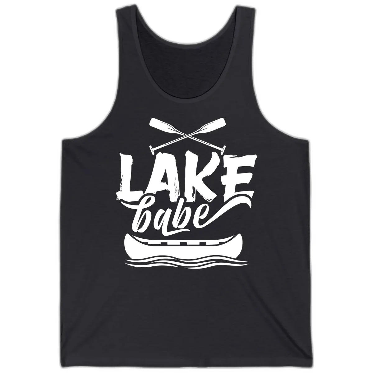 Lake Babe Canoe Design Tank in Dark Grey