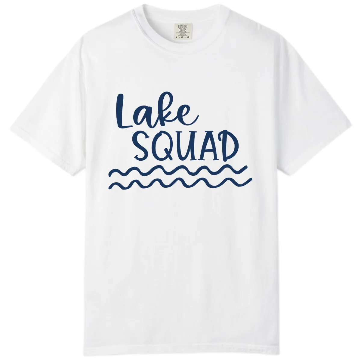 Lake Squad Wavy Design Comfort Color in White