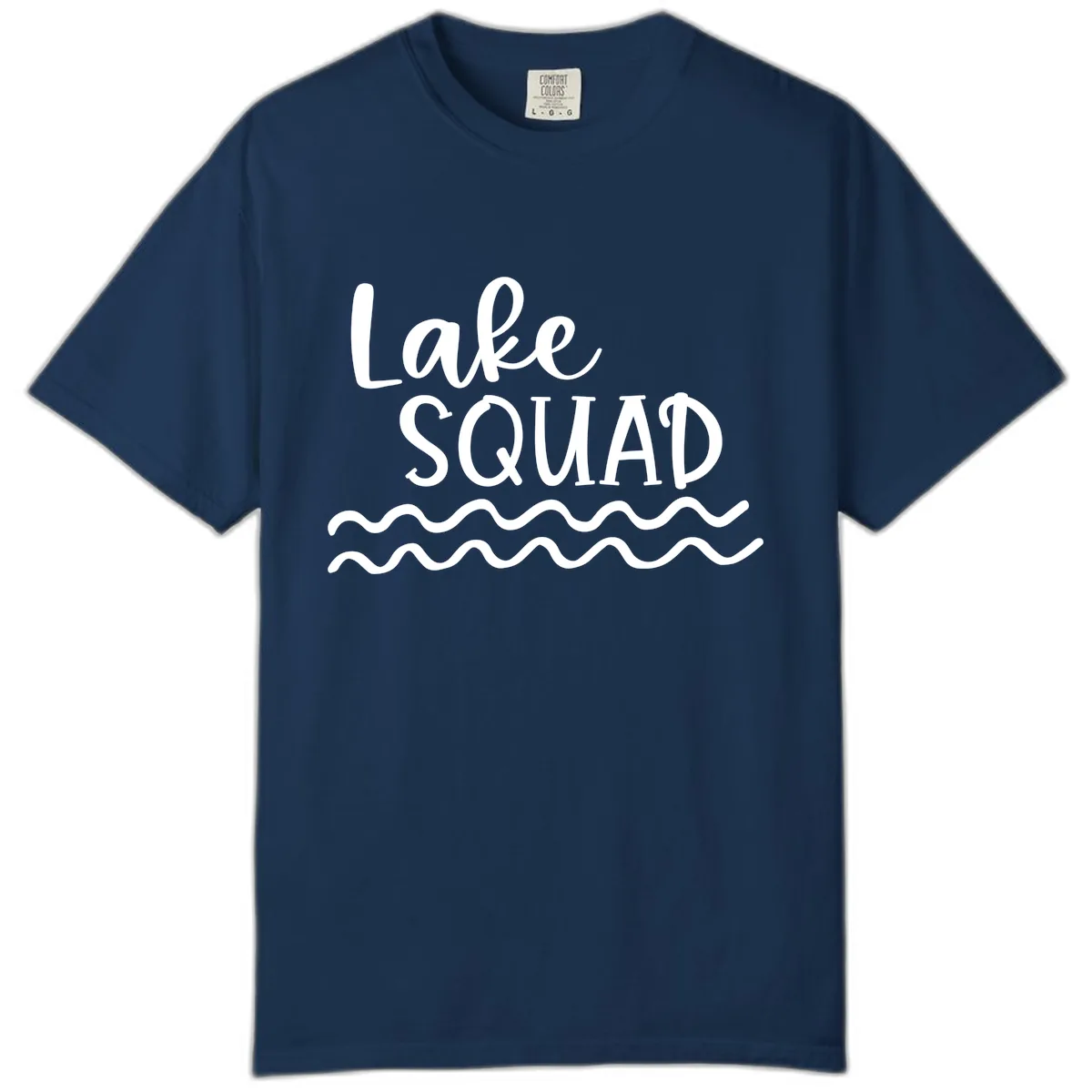 Lake Squad Wavy Design Comfort Color in Navy