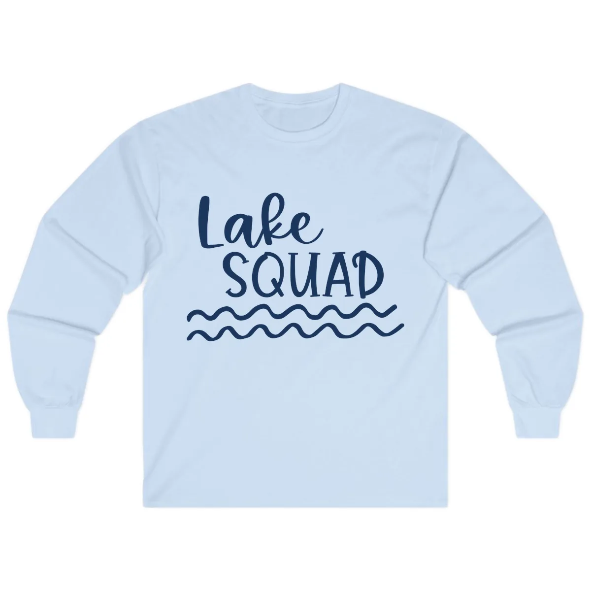 Lake Squad Wavy Design Long Sleeve in Light Blue
