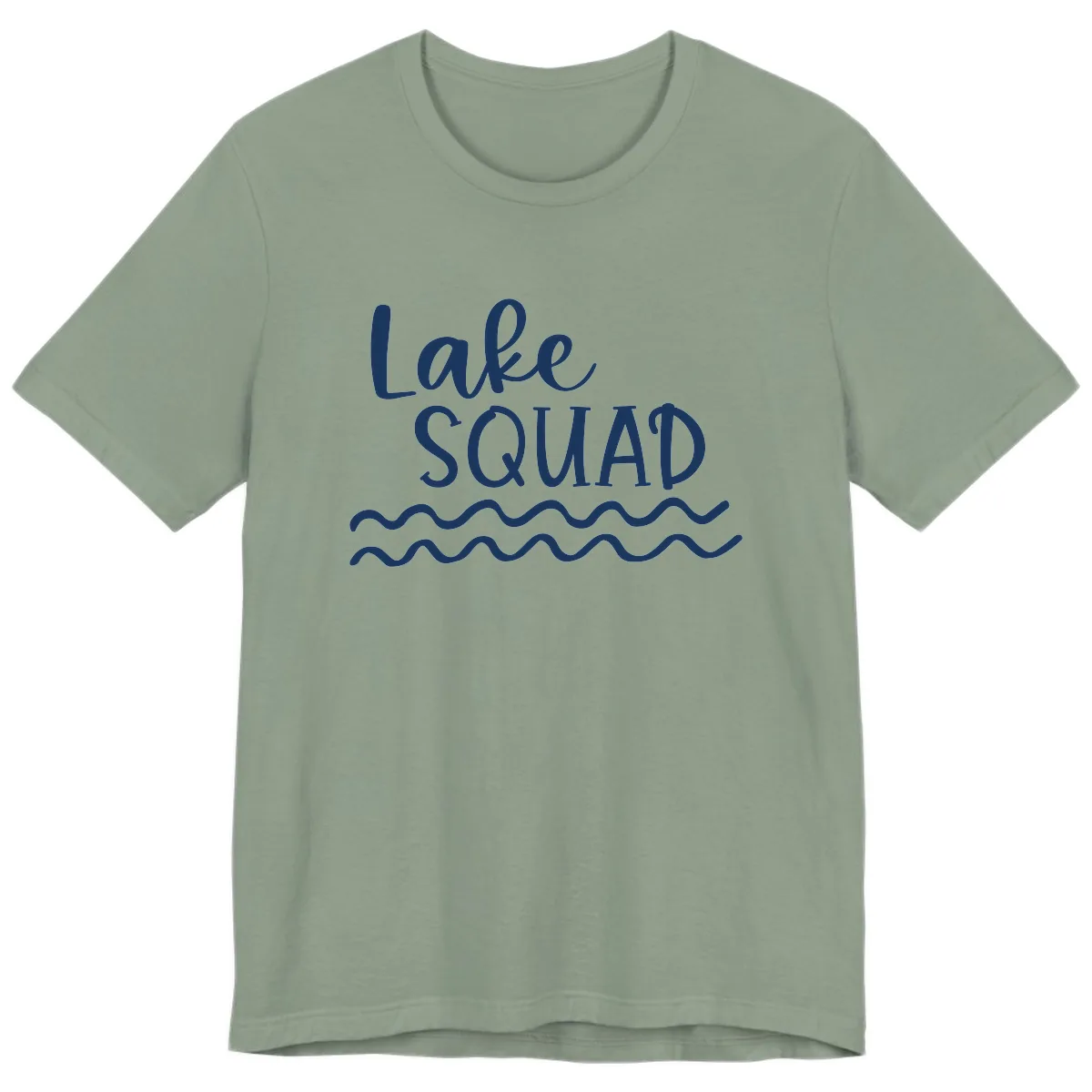 Lake Squad Wavy Design Premium T-Shirt in Sage