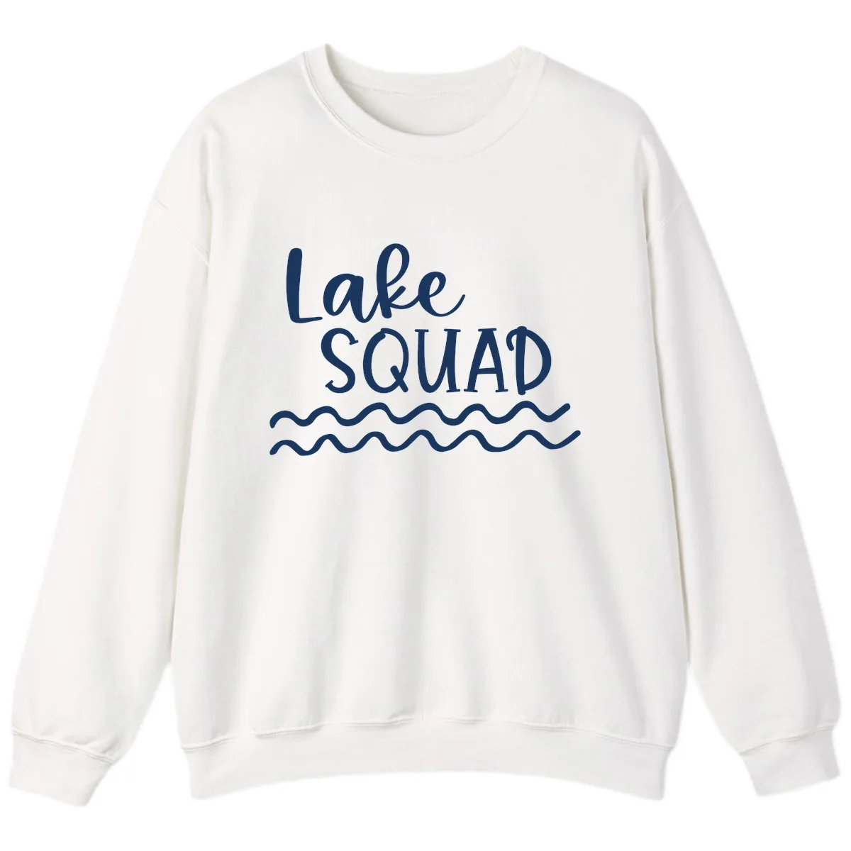 Lake Squad Wavy Design Sweatshirt in White