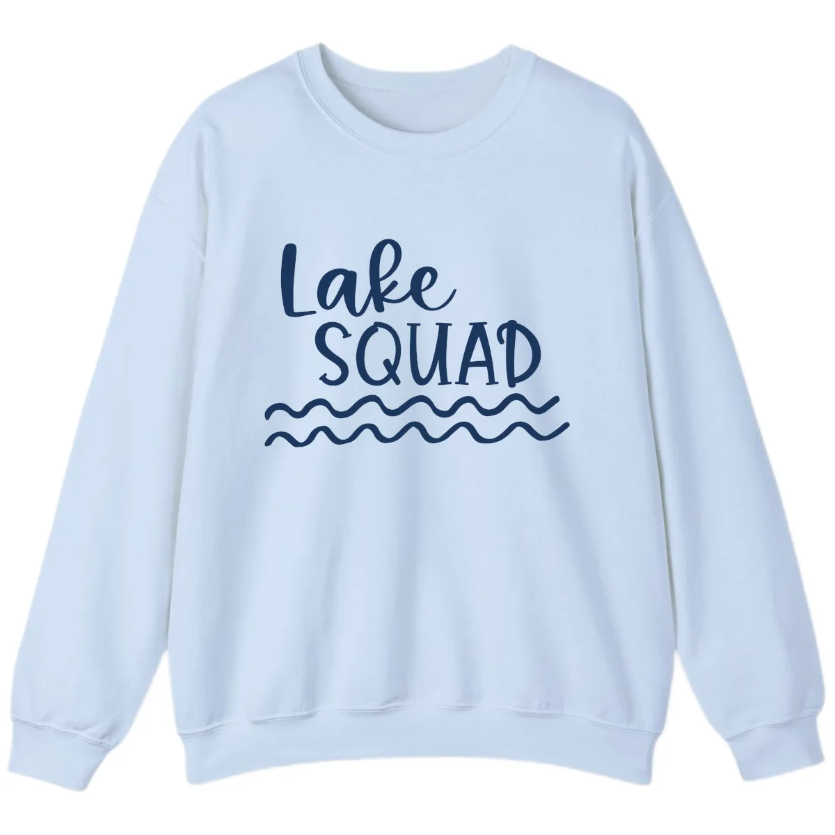 Lake Squad Wavy Design Sweatshirt in Light Blue