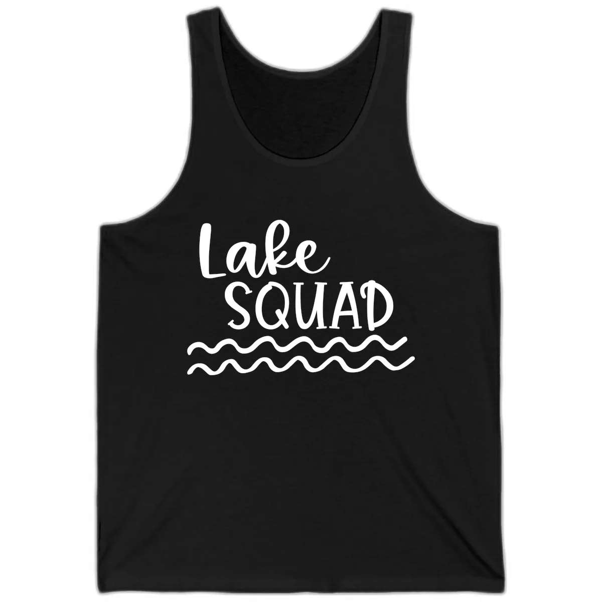 Lake Squad Wavy Design Tank in Black
