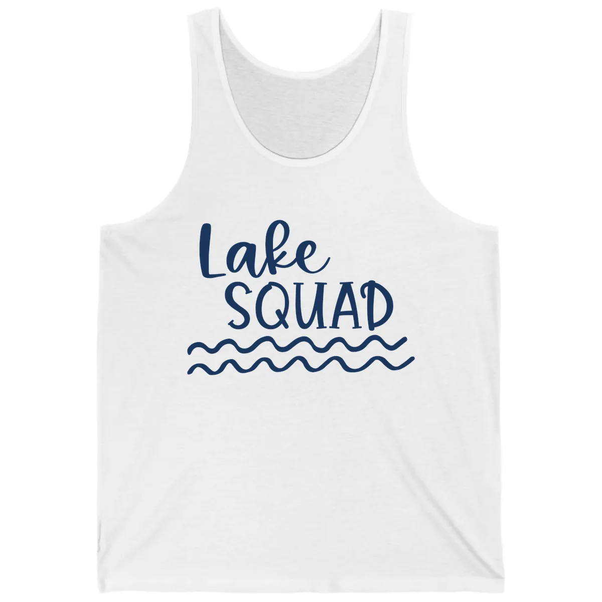 Lake Squad Wavy Design Tank in White
