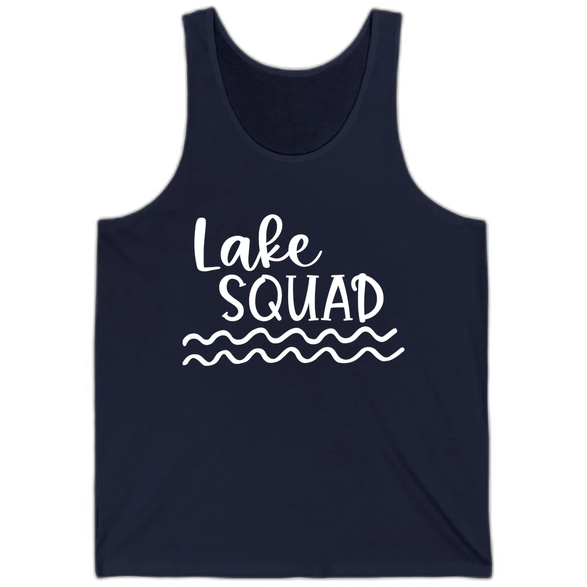 Lake Squad Wavy Design Tank in Navy
